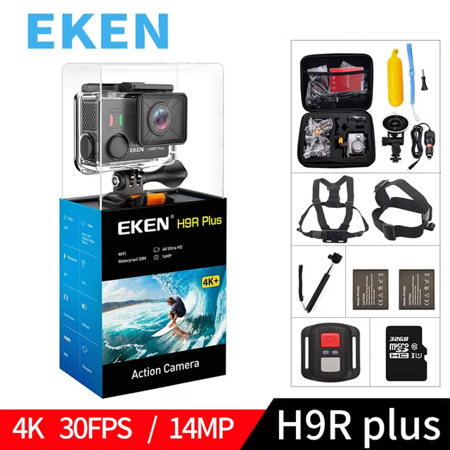 $US $61.75  EKEN H9R Plus Original Action Camera H9Rplus Ultra HD 4K A12 30fps 1080p 60fps for FHD 14MP Waterpr