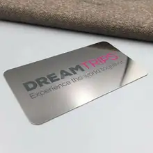 Серебристый принт черные слова лазерная резка с выгравированным логотипом металлический визитница
