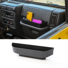 Ящик для хранения подлокотника, подходит для Jeep Wrangler TJ 1997-2006, аксессуары для салона автомобиля, АБС-пластик, черный, 1 шт