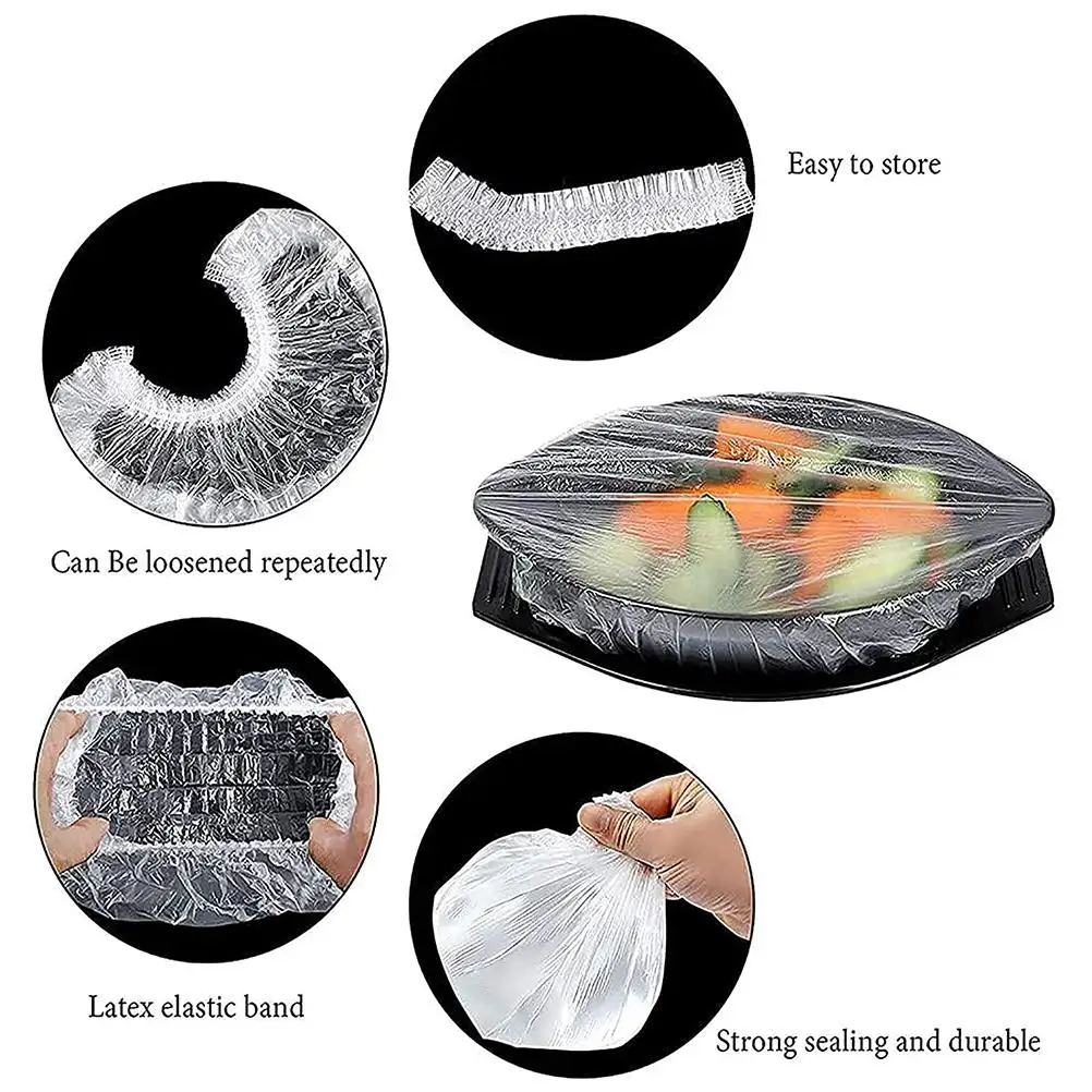 Fresh Keeping Bags Reusable Sealing Bags Food Cover Elastic Stretch Adjustable Bowl Lids Kitchen Wrap Seal Fresh Keeping Caps