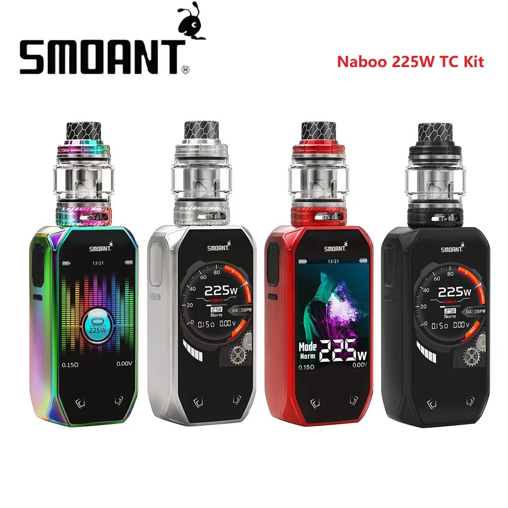 

Original Smoant Naboo 225W TC Kit with 4ml/2ml Naboo Tank & Updated Ant225 Chipset & 2+1 UI Options E-cig Kit Vs Drag 2 / Shogun