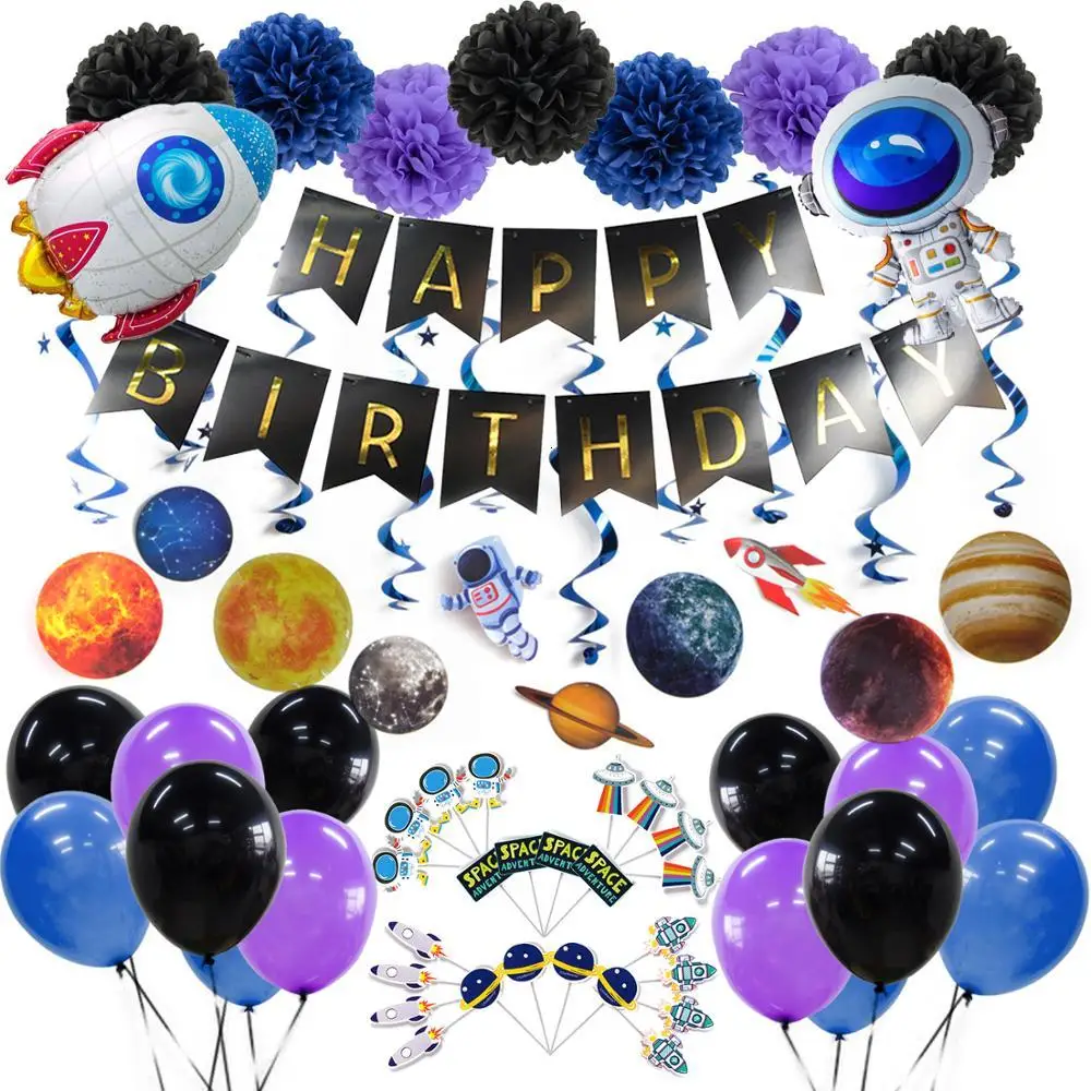 

Space Theme Universe Solar System Star Party Decoration Galaxy Outer Kids Birthday Party Supplies Planet Decor