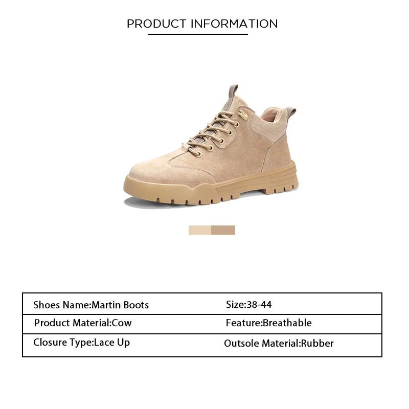 BESCONE Men Autumn Winter Plush Snow Ankle Boots Casual Fashion Classic Sneakers Khaki Waterproof Shoes 6660