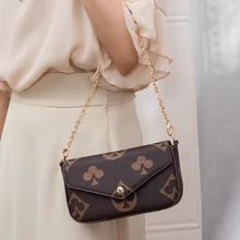 

Women's 2022 New Women's Bag Luxury Design Shoulder Messenger Bag Fashion Combination Bags Printed Small Square Bag