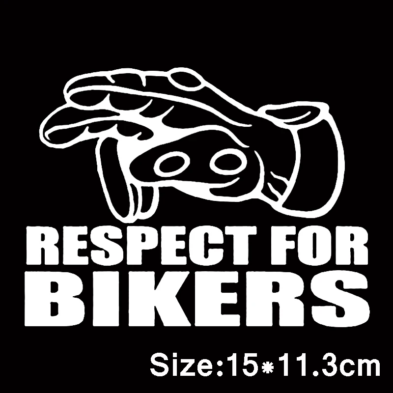 14x19 см Автомобильная наклейка s Respect for Bikers наклейка на Авто Виниловая забавная 3D наклейка s и Переводные картинки для автомобиля мотоцикла украшение для укладки