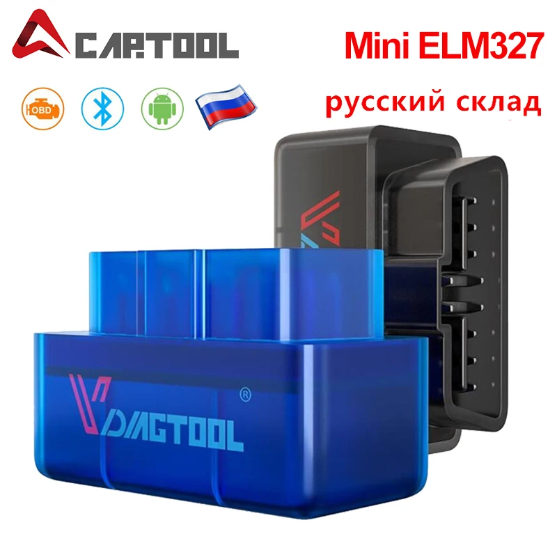 VDIAGTOOL ELM 327 OBD2 автомобильный диагностический сканер инструмент ELM327 V1.5 Bluetooth/Wifi