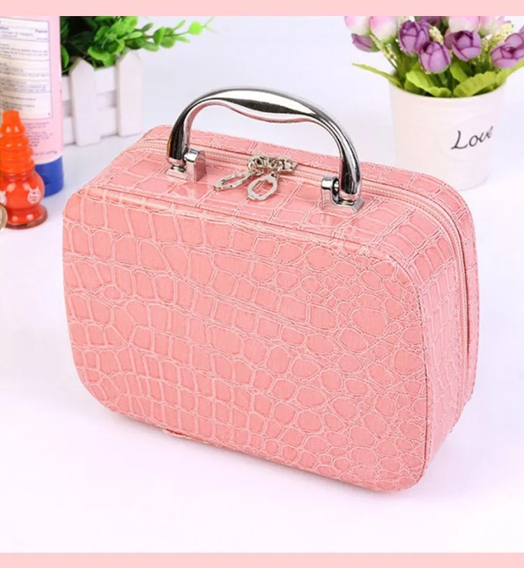 Женский Профессиональный органайзер для макияжа Bolso Mujer, косметичка, модный кожзаменитель для женщин, косметический Чехол, сумка для костюма, чехол для макияжа