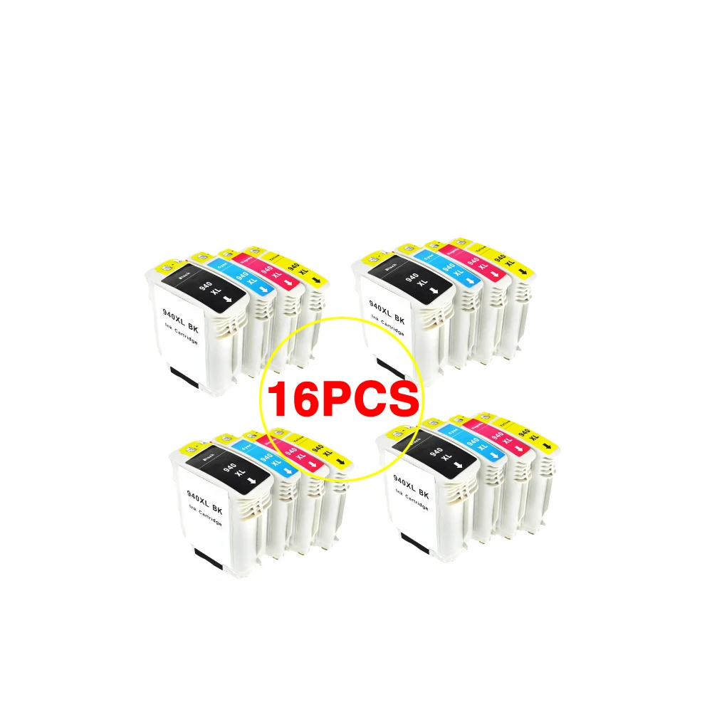 16 шт. 940 940XL чернильный картридж совместимый для hp940 Officejet Pro 8500 8500 8500A принтеров 940XL полные чернильные картриджи