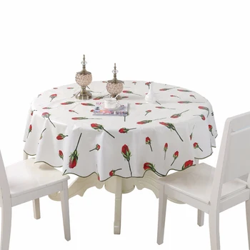 

150cm Pastoral Round Table Cloth Fabric Floral Print Tablecloth Ati-slipTable Cover Home Dining Wedding Party Decoration