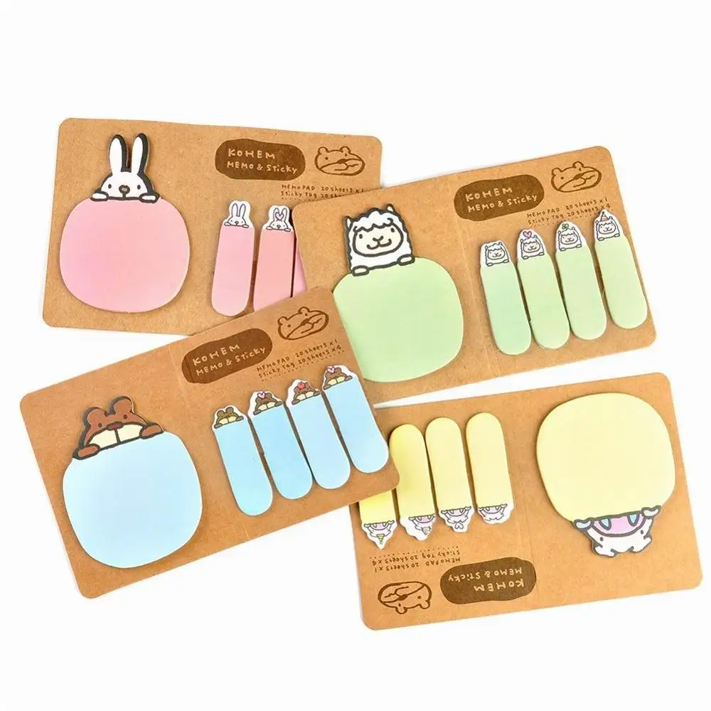 

Cartoon Cute Kawaii Memo Pad Sticky Notes Stationery Sticker index Posted It Planner Stickers Notepads Office School Supplie