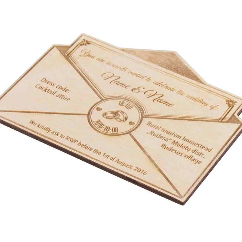  Envelope Wooden save the dateRustic Wood Wedding invitation Save the Date Magnets wedding favors - 4.0002E+12