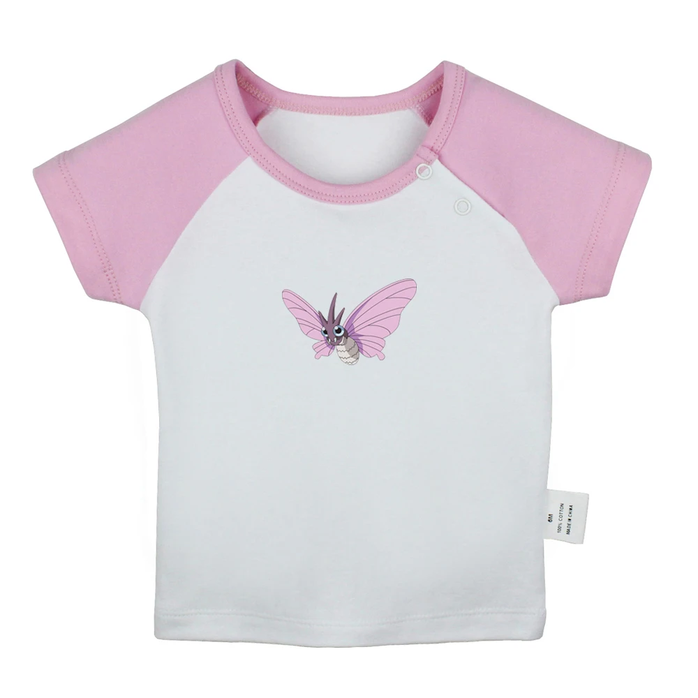 Футболки для новорожденных с рисунком Pokemon Beedrill Pidgeot Pidgey Venomoth Tauros, цветные футболки с короткими рукавами для малышей - Цвет: JbBabyYCP969D