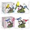 Electric Voice-Activated Bird Simulation Couple Bird Will Move Magpie Parrot Pet Bird Children Decoration Model Toy Gift 5