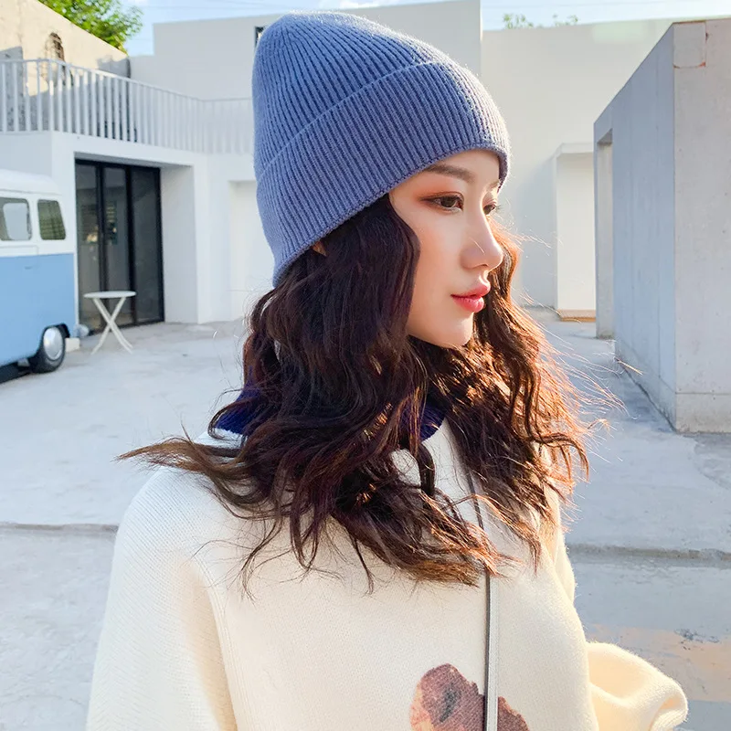 Женская зимняя вязаная шапка skullies beanies, брендовая Высококачественная Женская вязанные шарф и шапка