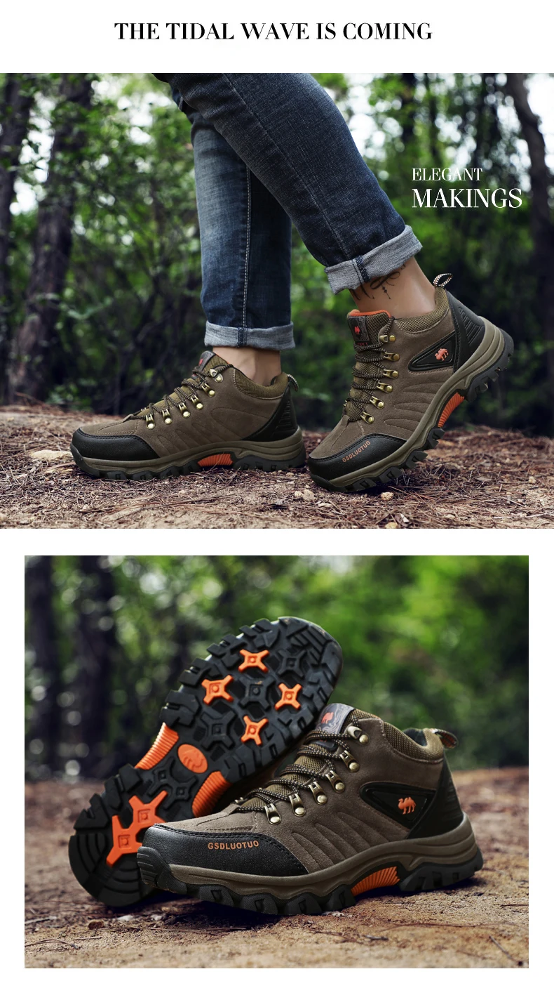 Chiang Men High-top Comfortable boots Casual Brand Warm Hiking Sneakers For Winter Outdoor Sports High-Quality Work Shoes