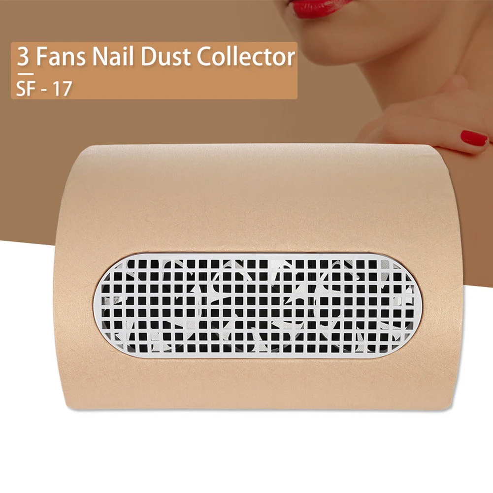 

3 Fans Professional Portable Strong Suction Tool 2 Level 15W Manicure Adjustable Speed High Power Home Use Nail Dust Collector