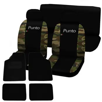 

COPRISEDILI FIAT PUNTO BICOL NERO - MIMETICO CLASSICO + TAPPETI CON STRAPPO UNIV