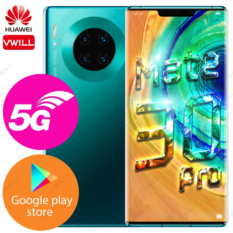 HUAWEI mate 30 Pro 5G мобильный телефон 6,53 дюймов Kirin 990 5G Android 10 Встроенный датчик жестов Google play 5G версия