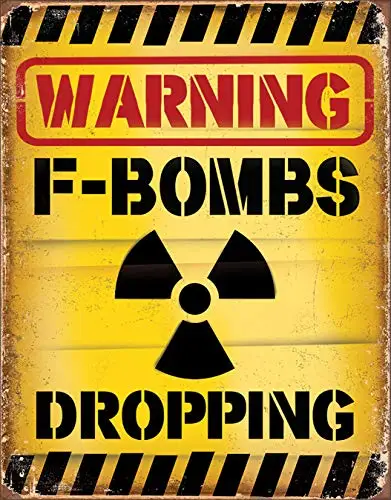 F-bombs Dropping Безнадежное предприятие не мой цирк не мои обезьяны оловянный знак, бар украшение для стен дома, паба ретро металл художественный плакат - Цвет: F-bombs Dropping