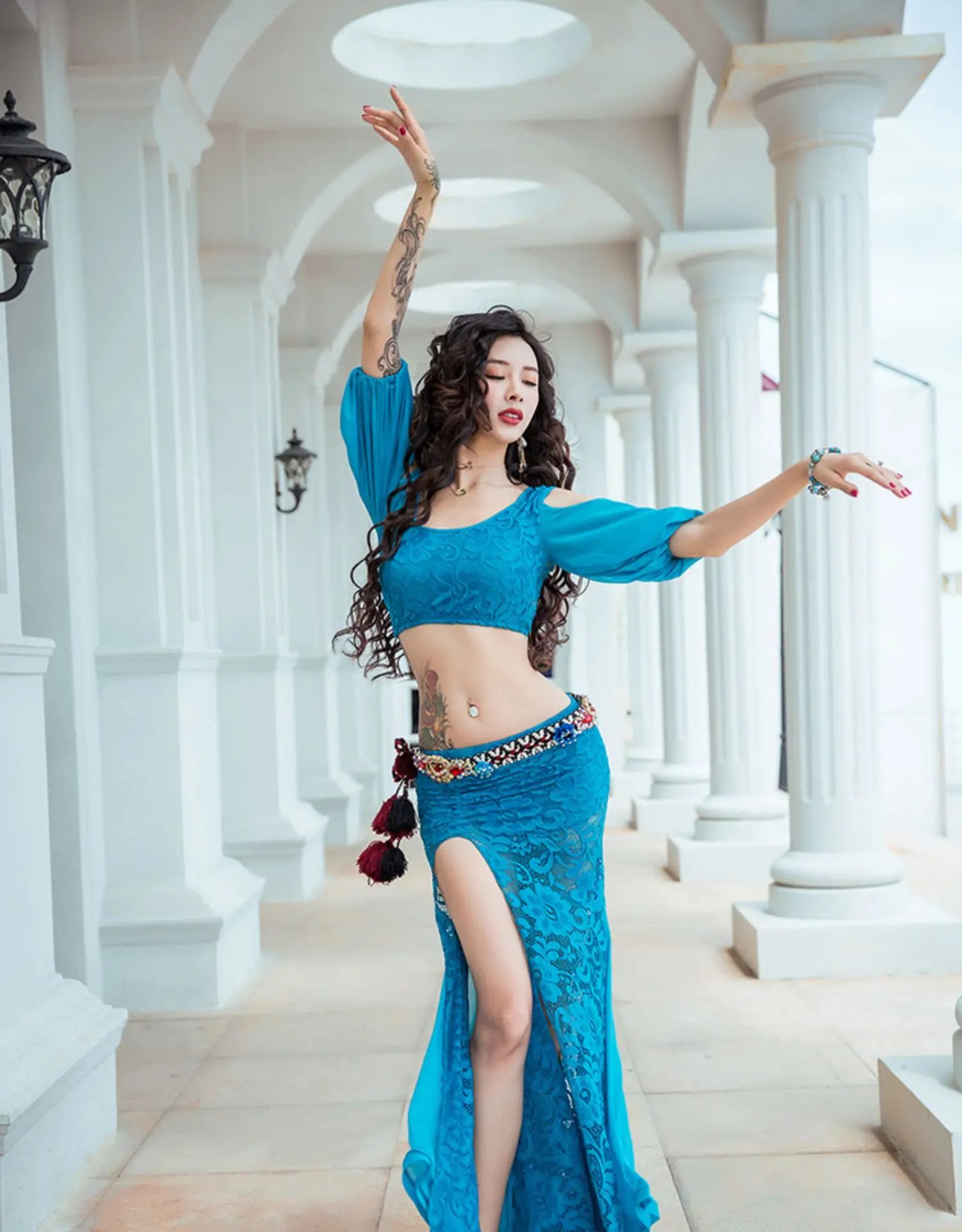 Женская одежда для занятий танцами живота, новая юбка, набор для взрослых, восточные Индийские танцы, начинающий танцор, группа, одежда для выступлений, WD02