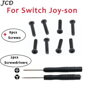 

JCD 8pcs/set Screws for Nintend Switch NS Joy-Con +Cross Triangle Screwdrivers Repair Part for JoyCon Controller