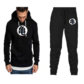 

Men's casual hoodie set with Chinese elements in autumn and winter