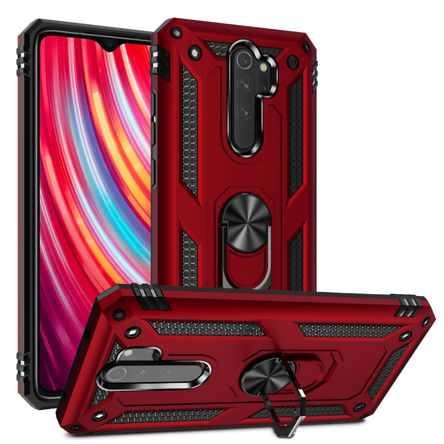 Противоударный защитный чехол для телефона Redmi Note 8 Pro 7 Чехол с металлическим