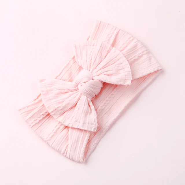 Cable Knitting Baby Girl Headband Material Nylon Bows Child Turban Newborn Baby Girl Hair Ribbon Accessories Headwear Headwraps 11