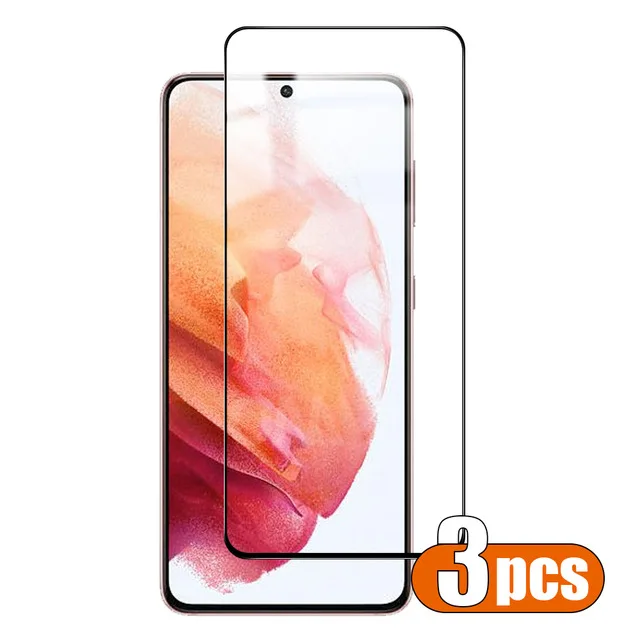 

3Pcs 9D Curved Tempered Glass Film For Samsung Galaxy S21 Ultra Screen Protector For Samsung Galaxy S21 Plus S21Plus Glass Film