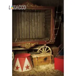 Laeacco цирковой круиз старый деревянный склад сено ребенок день рождения Вечеринка новорожденный фото фон фотография Фон Фотостудия