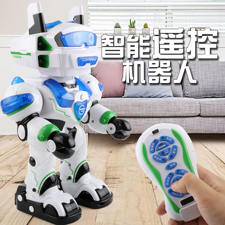 

Children Smart Programming Remote Control Robot Boy Machinery Planet Cops Kids Early Education Robot Models Toy