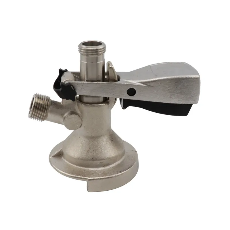 Home Brewing A S D G type Keg Coupler Draft Beer Dispenser Tap and Carbonation Cap Ball Lock Post Conversion Kit (1)