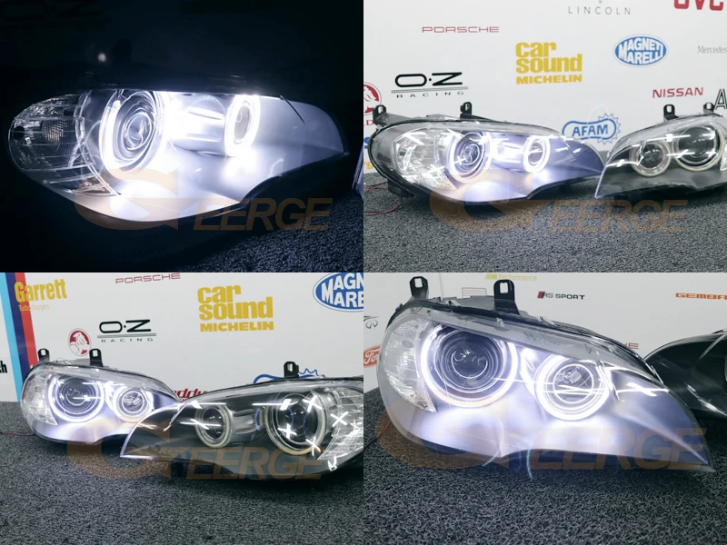 BMW X5 E70 2007 2008 2009 2010 2011 2012 2013 우수한 데이 라이트 울트라 브라이트 COB Led 천사 눈 키트 헤일로 링