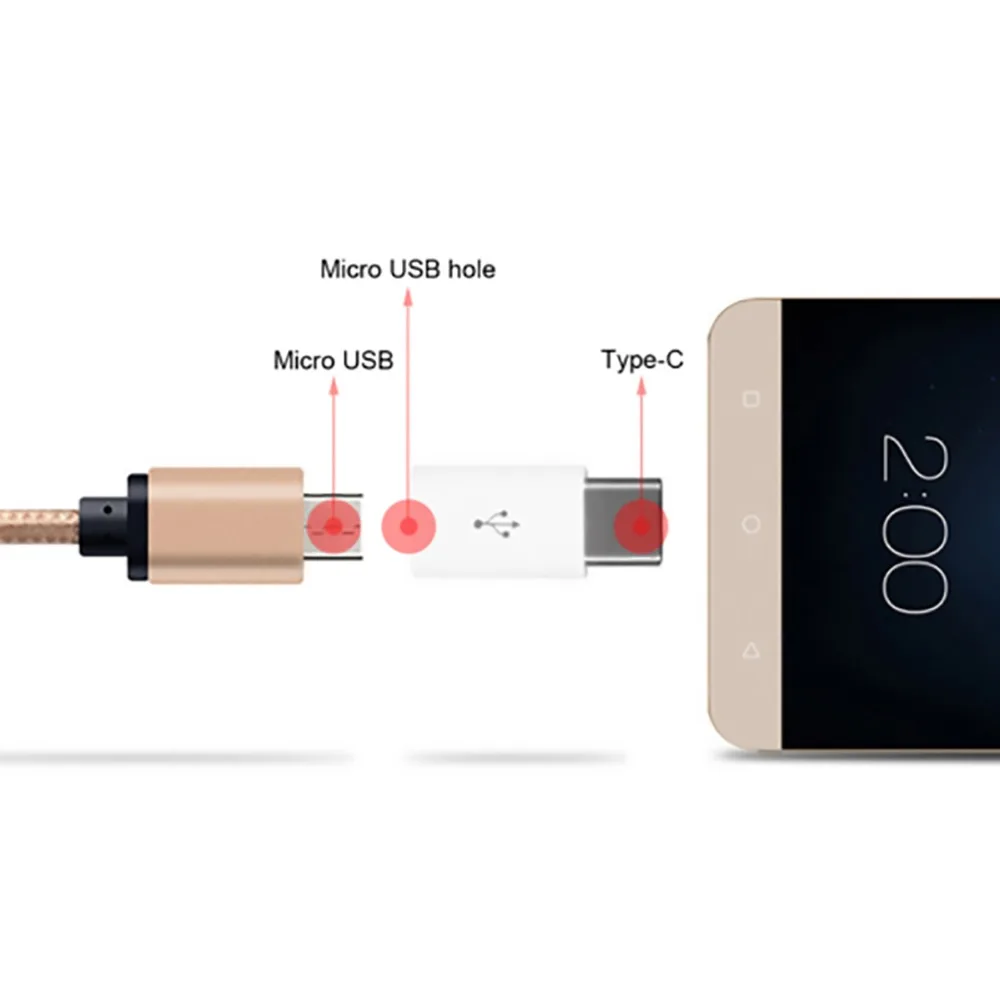 1 шт. адаптер для мобильного телефона Micro Android для type-C адаптер IOS разъем для huawei Xiaomi samsung Galaxy iphone Android type-C