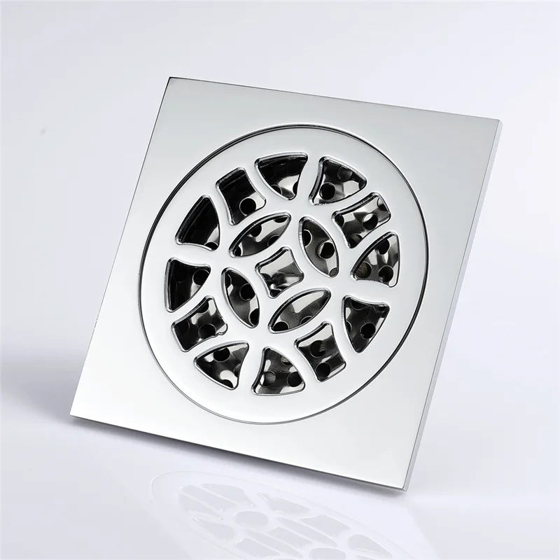 4 Inch Brass Chrome Drains Floor cover Anti odor Bathroom Floor Drainer Bath Drains Stopper