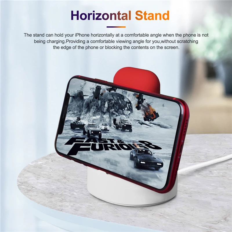 3 In 1 Phone Watch Earphone Silicone Charging Stand Holder for I Phone 11 12 Pro Max IWatch Airpods Pro 2 3 Dock Station Soporte wooden mobile stand Holders & Stands