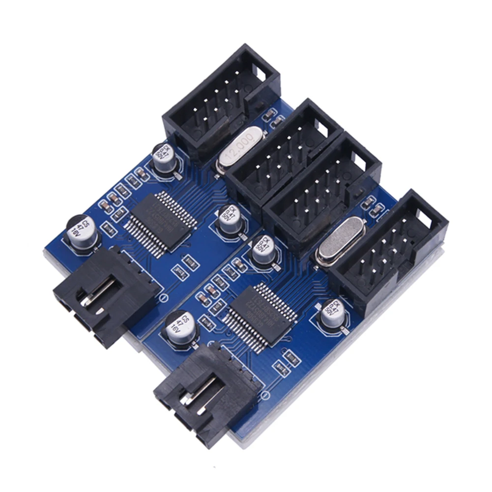 USB Header Splitter: 1-to-2/4 Female Port Connector for Motherboard, USB Hub Extension Adapter Description Image.This Product Can Be Found With The Tag Names Computer Cables Connecting, Computer Peripherals, Motherboard, PC Hardware Cables Adapters