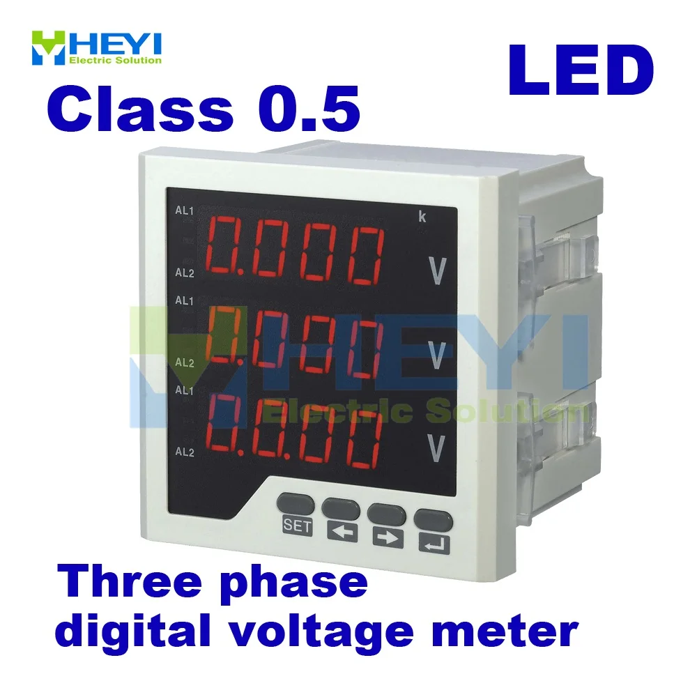 

Three phase LED digital voltage meter AC voltage meter