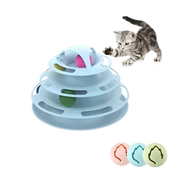 

Funny Pet Toys Cat Crazy Ball Interactive Amusement Plate Play Turntable Cat Toy Pet IQ Training Playing Toys