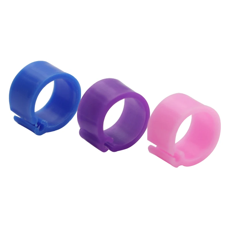 100 Pcs Pigeon Foot Rings No Words and Numbers Birds Colored Rings Birds Training Supplies Inner Diameter 8mm Identify Pigeons 6