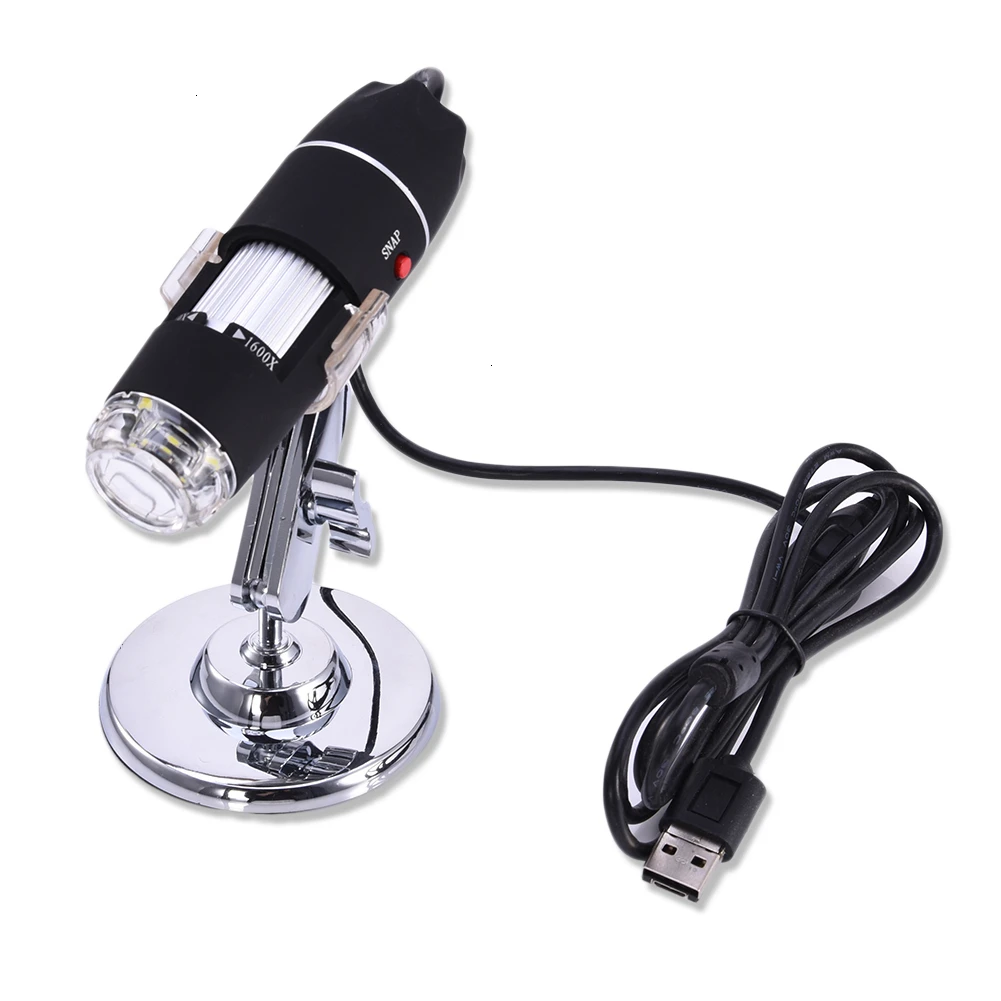 

8 LED Pixels 1600X Digital USB Microscope Microscopio Magnifier Electronic Stereo USB Endoscope Camera