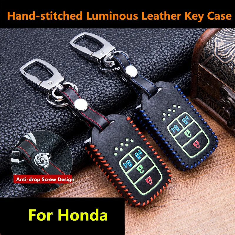 Для Honda 2016 2017 CRV Pilot Accord Civic Fit Freed keyless entry car sty Luminous Автомобильный Брелок-чехол для