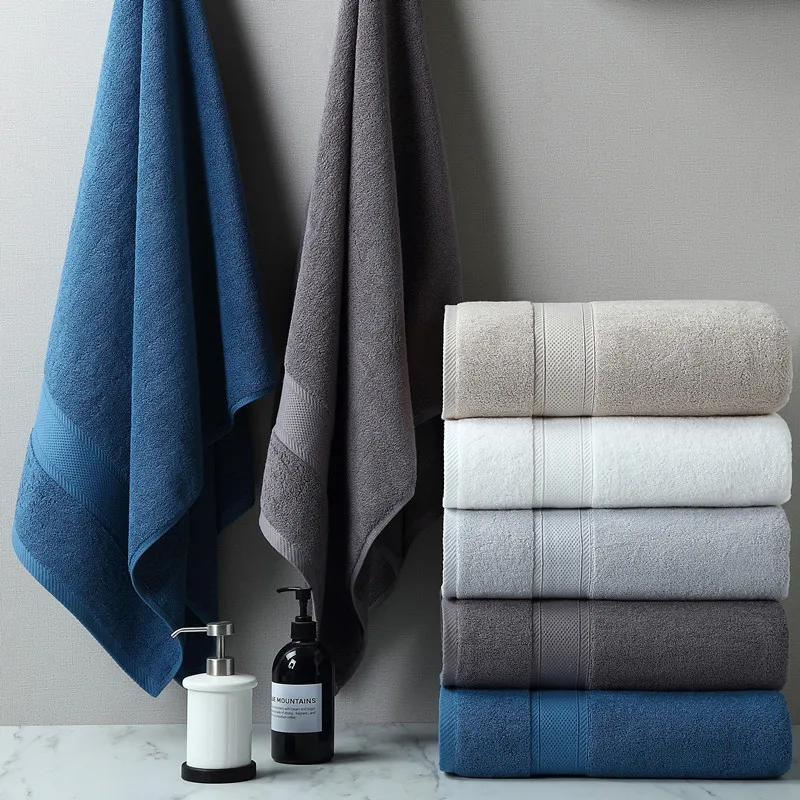 

Best selling high-end pure cotton hotel bath towels for household use, non-absorbent and non-linting, thick two-piece suit