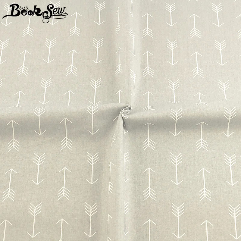 Booksew серый саржевый материал для шитья 100% хлопчатобумажная ткань с принтом Тип