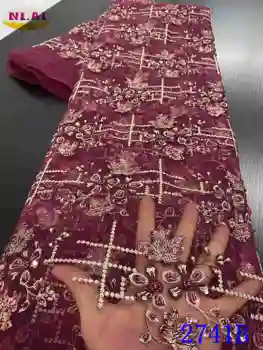 

NIAI Nigerian Frence Lace Fabrics Handmade Lace Fabric 2020 High Quality Lace African Lace Fabric For Wedding Dress XY2741B