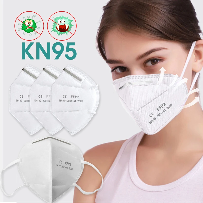 

KN95 FFP2 Mask Protective Anti-Dust Mask Mouth Face Mask Protection N95 Level Mask 99% Filtration Anti Fog Gas Flu Fast Delivery