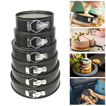 

6pcs Round Springform Pan Set Nonstick Leakproof Cheesecake Pans Bakeware Heat Resistant Baking Molds Kitchen Accessories