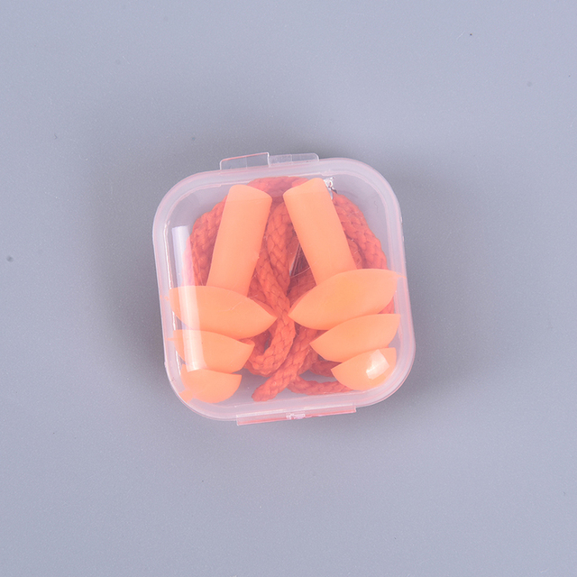 Comfort Earplugs Noise Reduction Silicone Soft Ear Plugs PVC Rope Earplugs Protective For Swimming For Sleep