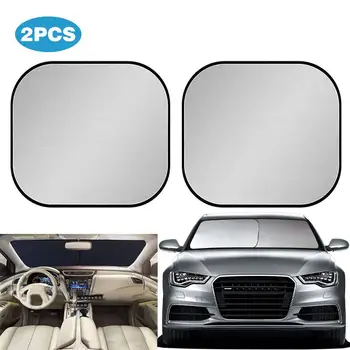 

Silver-coated Cloth Car Shade Universal Windshield Sunshade Heat Insulation Sun Block Visor Car Covers Car Umbrella Shade 185g