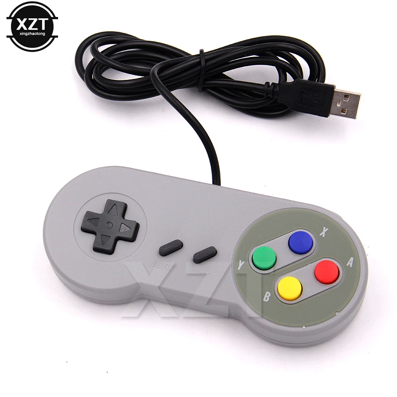 Белый 2 шт классический супер nintendo SNES джойстики USB Famicom контроллер для ПК MAC Qperating системы игры аксессуары телефон поставщиков - Цвет: Белый
